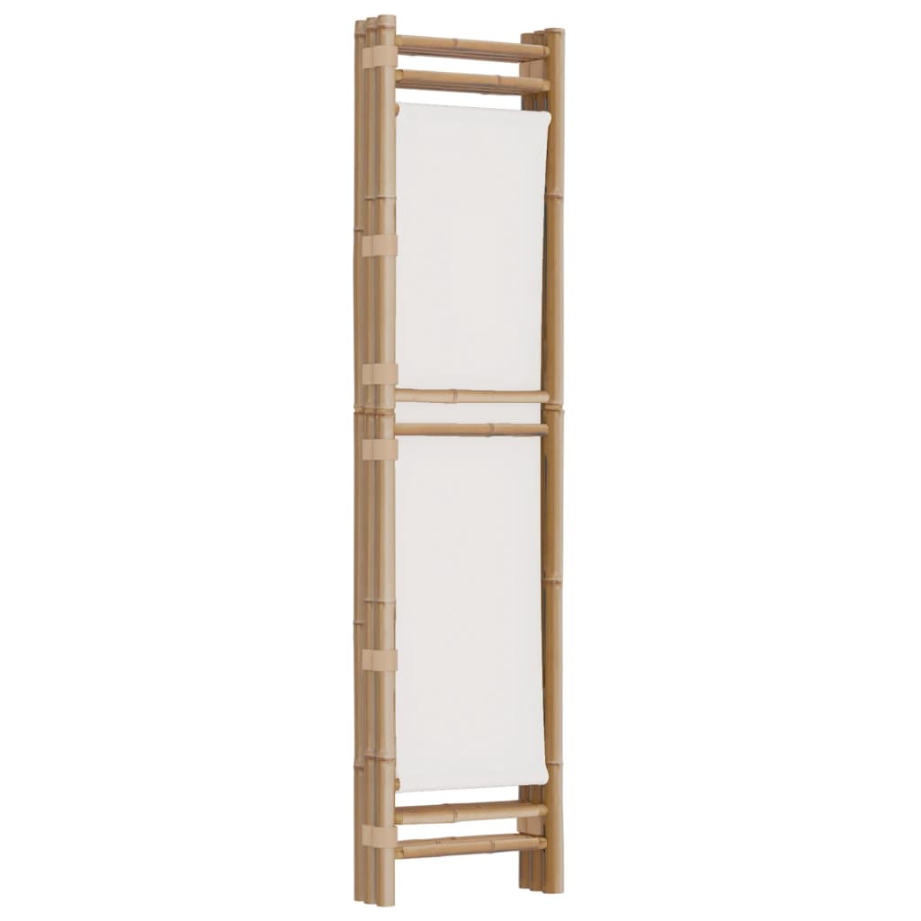 3-delt Foldeskærm 120 cm Bambus og lærred