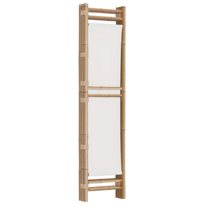 3-delt Foldeskærm 120 cm Bambus og lærred