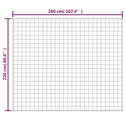 Gewichtsdecke Blau 220x260 cm 15 kg Stoff