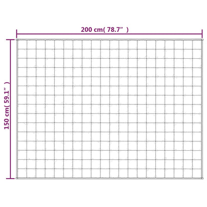 Gewichtsdecke Hellcreme 150x200 cm 7 kg Stoff