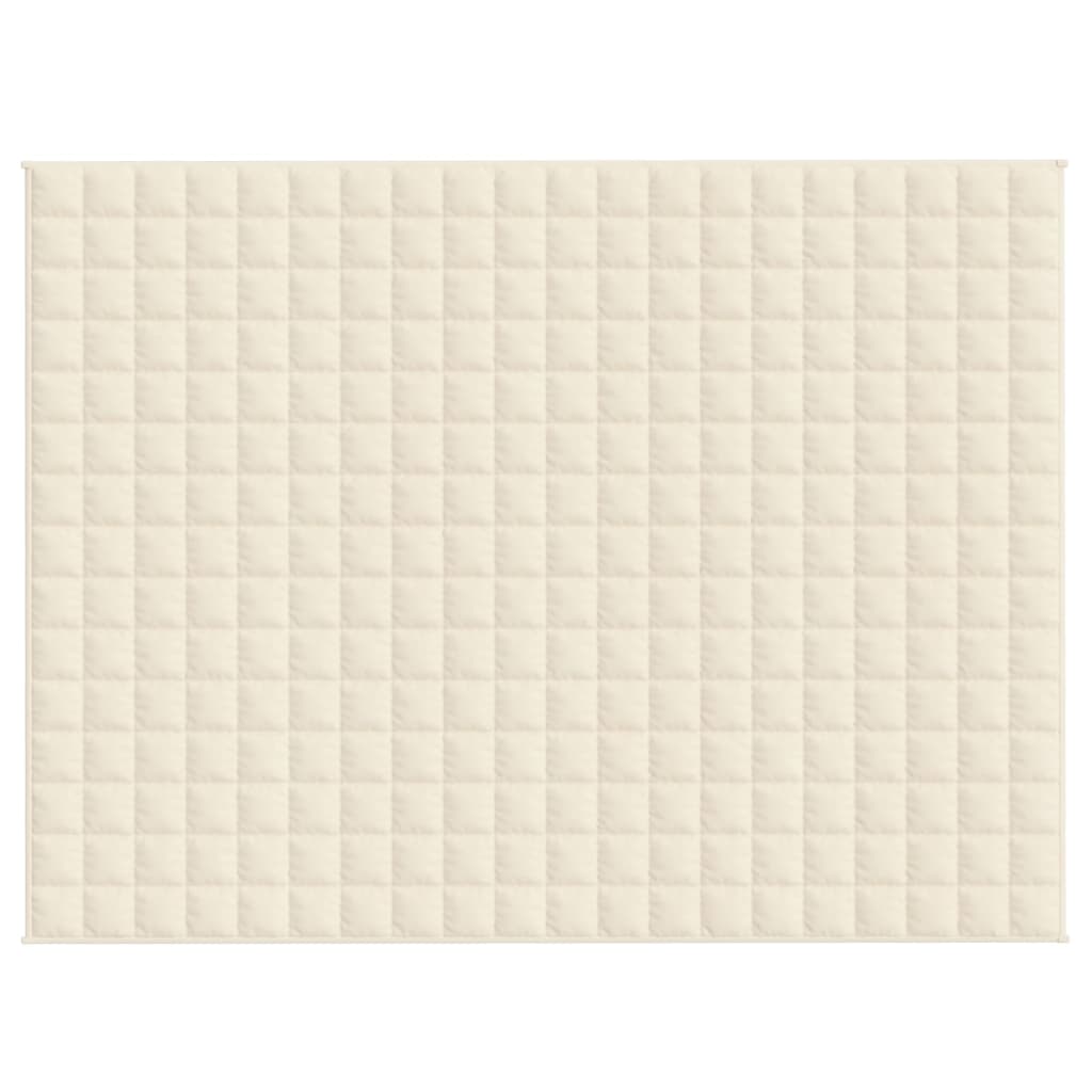 Gewichtsdecke Hellcreme 150x200 cm 7 kg Stoff