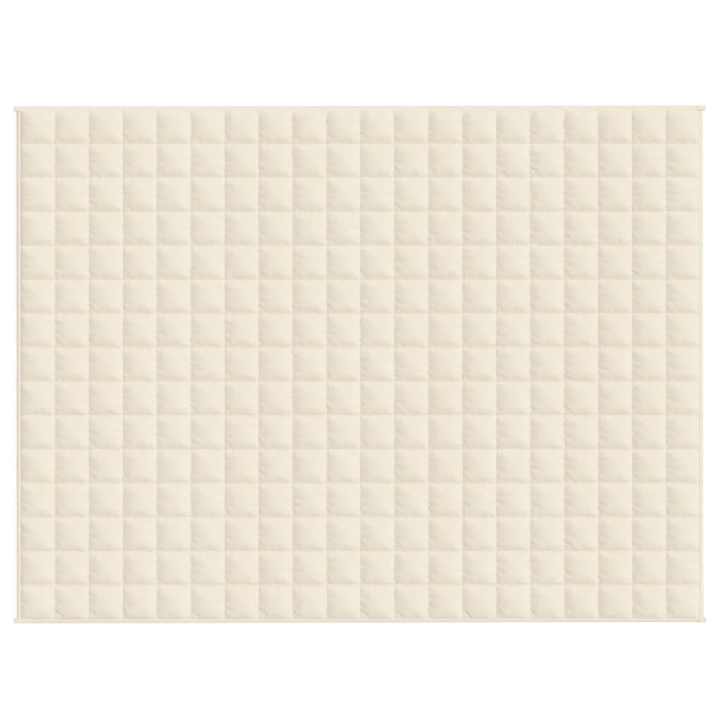 Gewichtsdecke Hellcreme 150x200 cm 11 kg Stoff