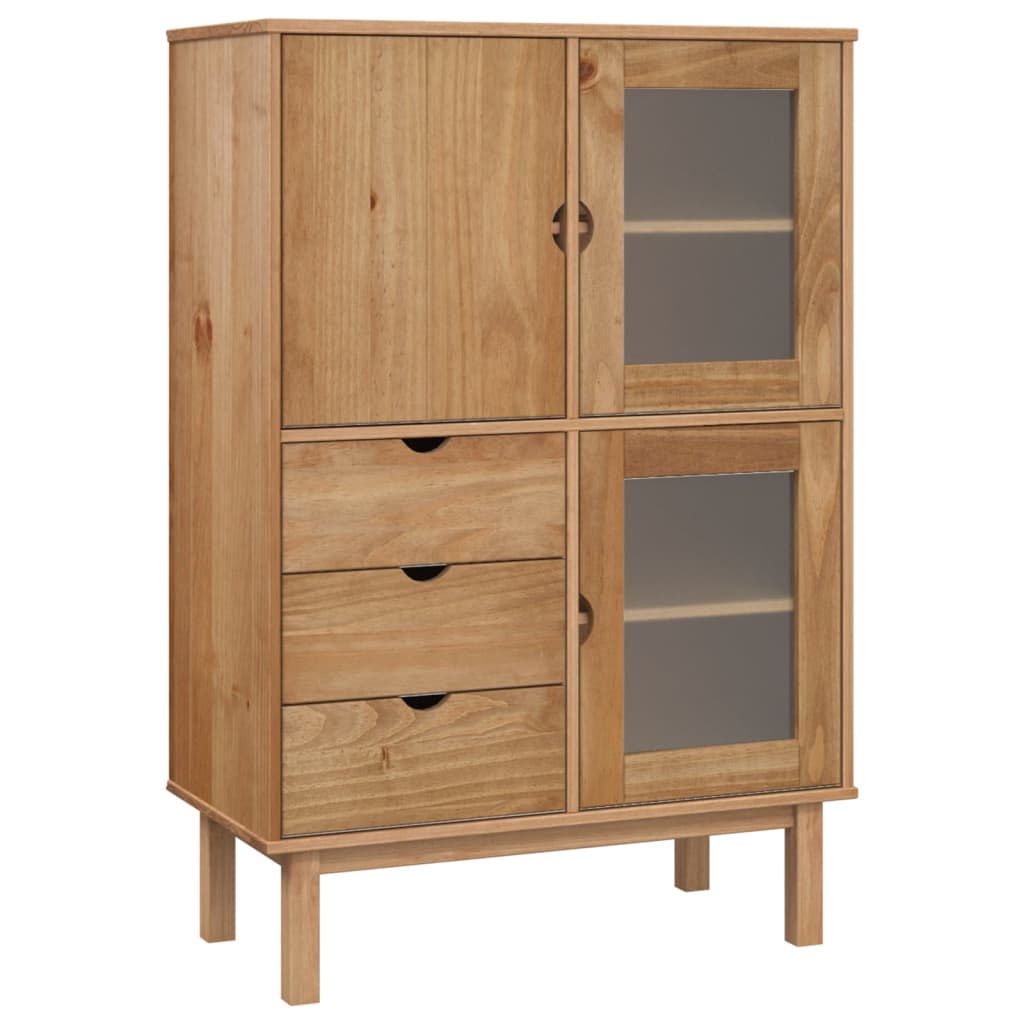 Highboard OTTA 85x43x125 cm massiv fyrretræ