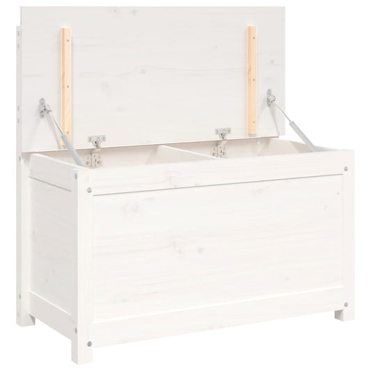 Sitzbank Weiß 80x41x77 cm Massivholz Kiefer