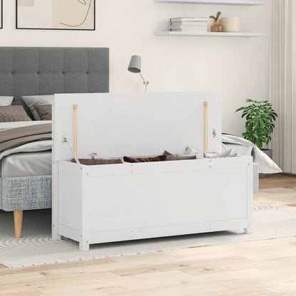 Sitzbank Weiß 110x41x76,5 cm Massivholz Kiefer