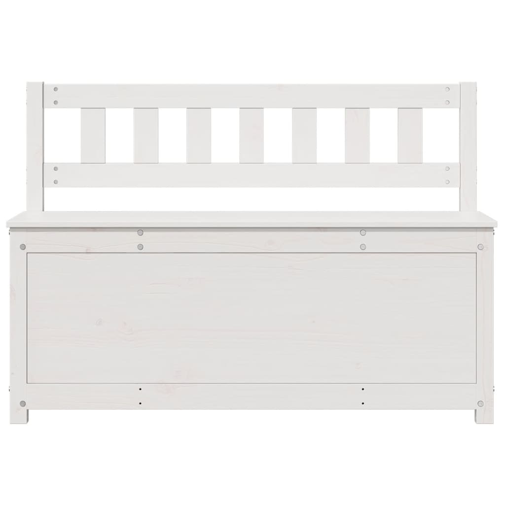 Sitzbank Weiß 110x41x76,5 cm Massivholz Kiefer