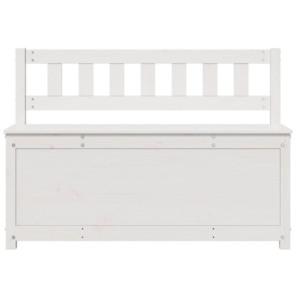 Sitzbank Weiß 110x41x76,5 cm Massivholz Kiefer