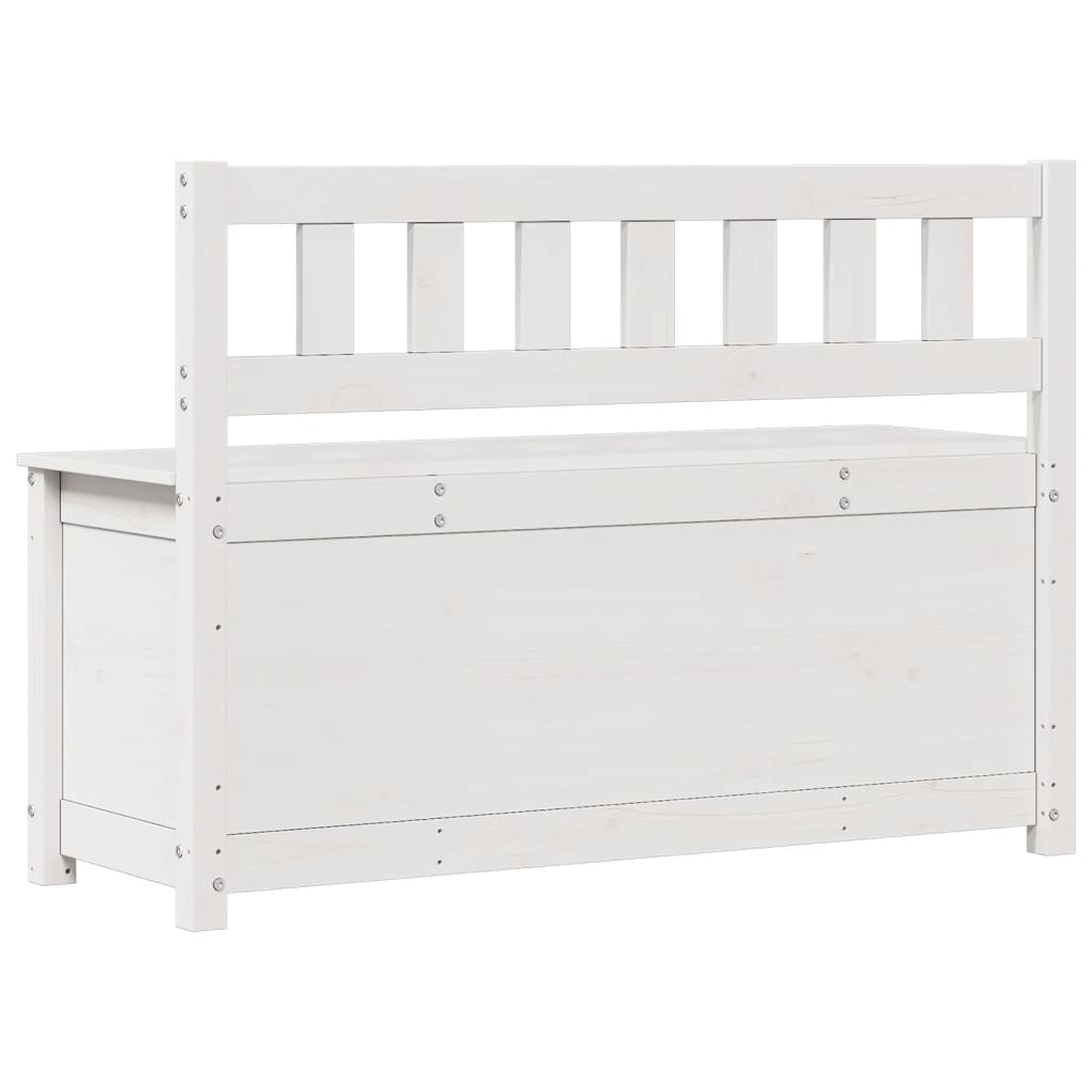 Sitzbank Weiß 110x41x76,5 cm Massivholz Kiefer