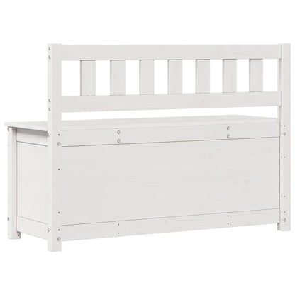 Sitzbank Weiß 110x41x76,5 cm Massivholz Kiefer