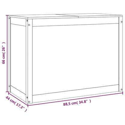 Vaskekasse 88,5x44x66 cm Massiv fyrretræ