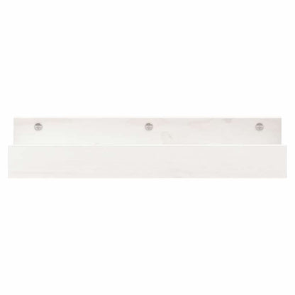 Wandregale 2 Stk. Weiß 50x12x9 cm Massivholz Kiefer