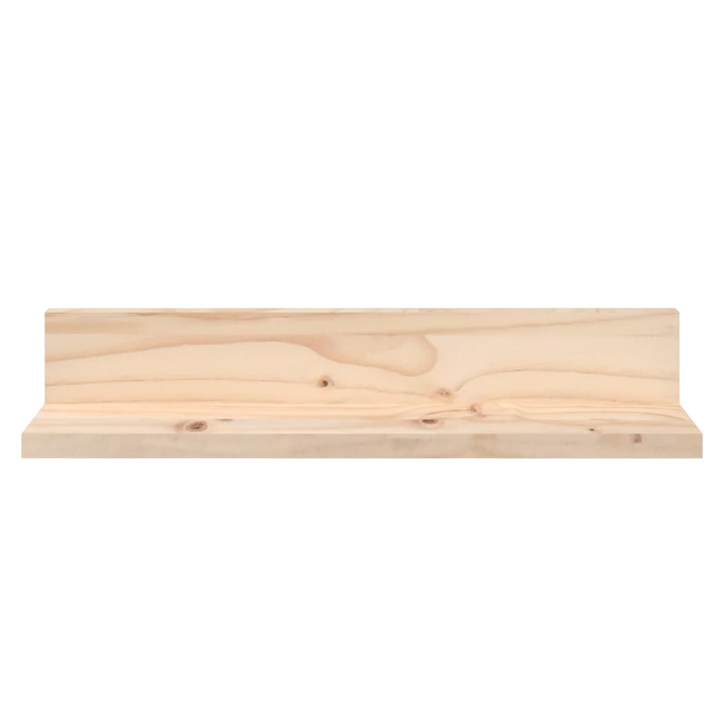 Væghylder 2 stk 50x11x9 cm massiv fyrretræ