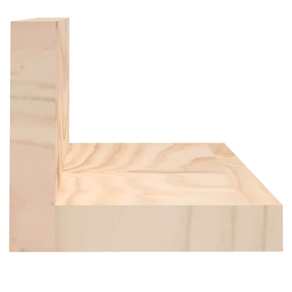 Væghylder 2 stk 50x11x9 cm massiv fyrretræ