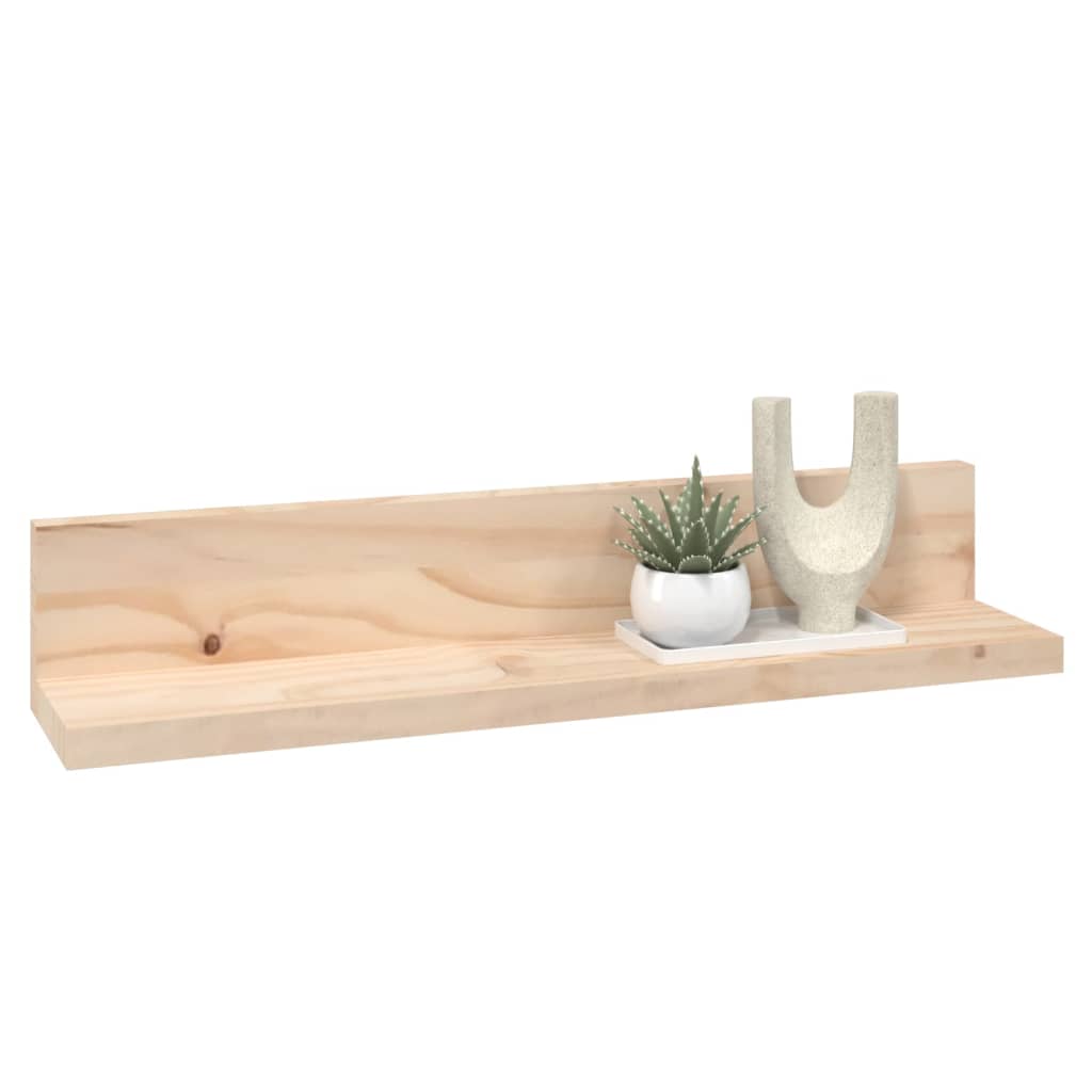 Væghylder 2 stk 50x11x9 cm massiv fyrretræ