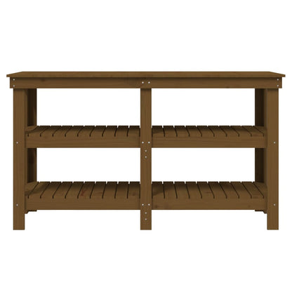 Werkbank Honigbraun 142,5x50x80 cm Massivholz Kiefer