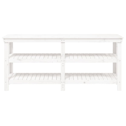 Werkbank Weiß 181x50x80 cm Massivholz Kiefer