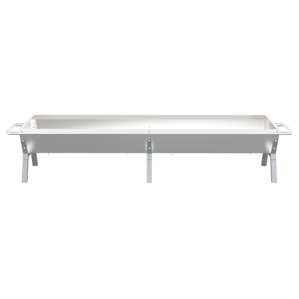 Grill Silbern 158x42x31 cm Edelstahl