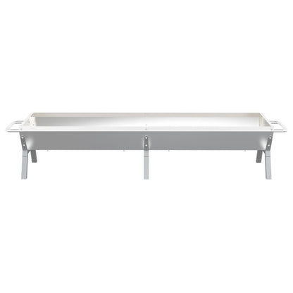 Grill Silbern 158x42x31 cm Edelstahl