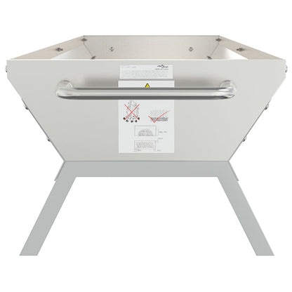Grill Silbern 158x42x31 cm Edelstahl
