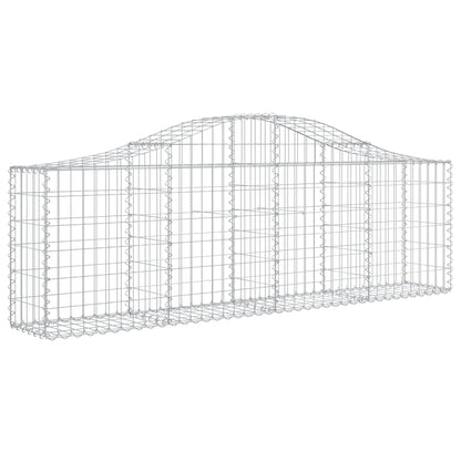 Gabione mit Hochbogen 200x30x60/80 cm Verzinktes Eisen