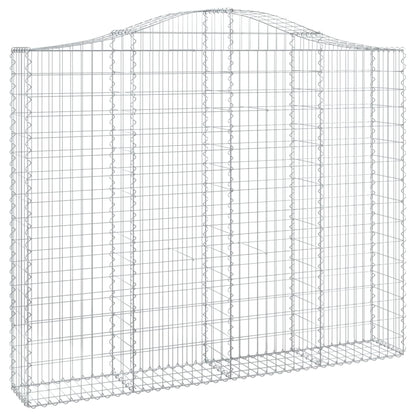 Gabion med høj bue 200x30x160/180 cm Galvaniseret jern