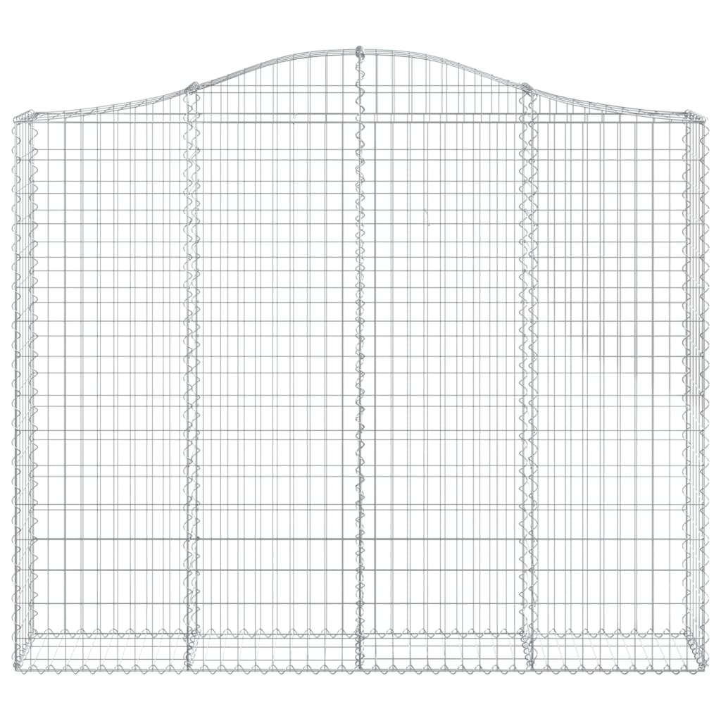 Gabion med høj bue 200x30x160/180 cm Galvaniseret jern