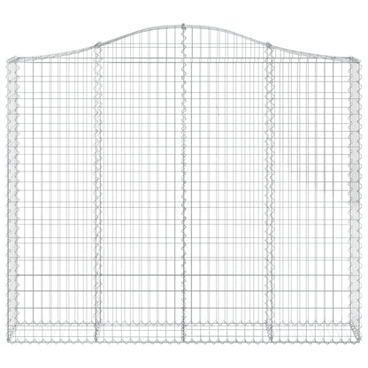 Gabion med høj bue 200x30x160/180 cm Galvaniseret jern