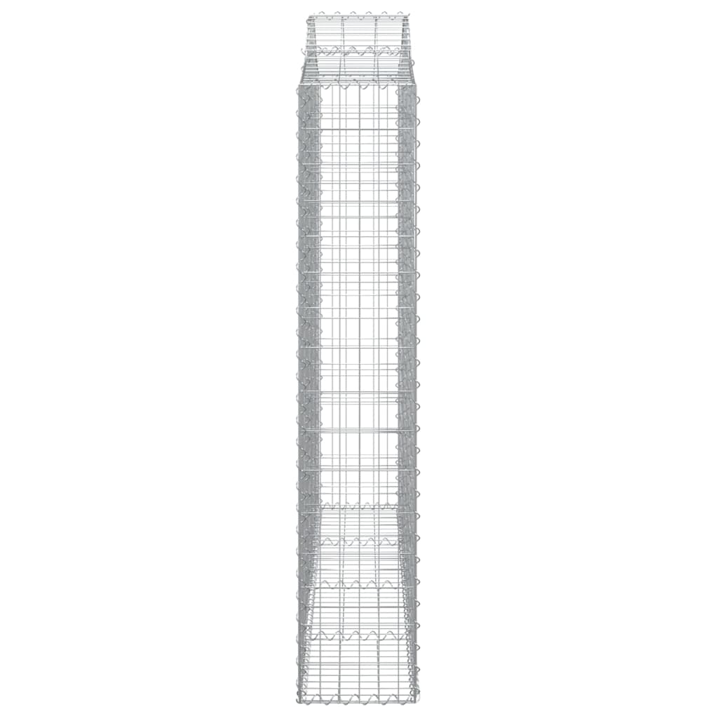 Gabion med høj bue 200x30x160/180 cm Galvaniseret jern