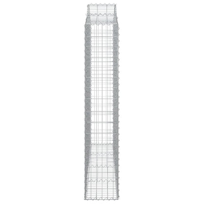 Gabion med høj bue 200x30x160/180 cm Galvaniseret jern