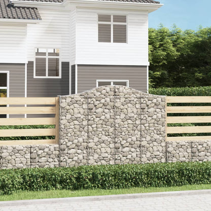 Gabion med høj bue 200x30x160/180 cm Galvaniseret jern