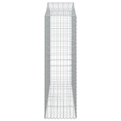 Gabione mit Hochbogen 200x50x160/180 cm Verzinktes Eisen