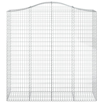 Gabione mit Hochbogen 200x50x200/220 cm Verzinktes Eisen