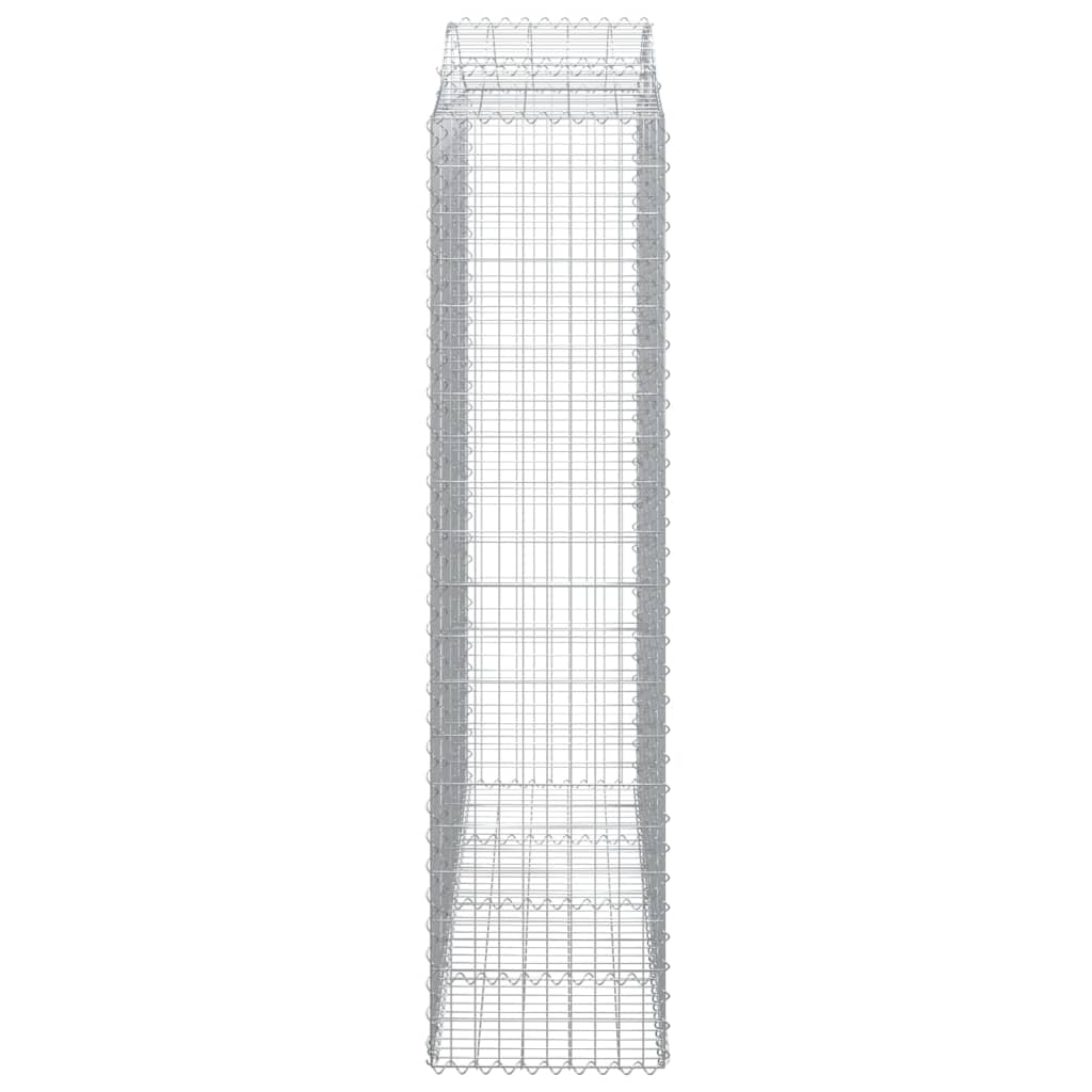 Gabione mit Hochbogen 200x50x200/220 cm Verzinktes Eisen