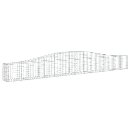 Gabione mit Hochbogen 400x30x40/60 cm Verzinktes Eisen