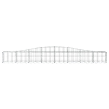 Gabione mit Hochbogen 400x30x40/60 cm Verzinktes Eisen