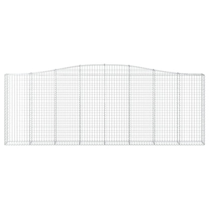Gabione mit Hochbogen 400x30x140/160 cm Verzinktes Eisen