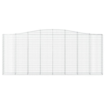 Gabione mit Hochbogen 400x30x160/180 cm Verzinktes Eisen