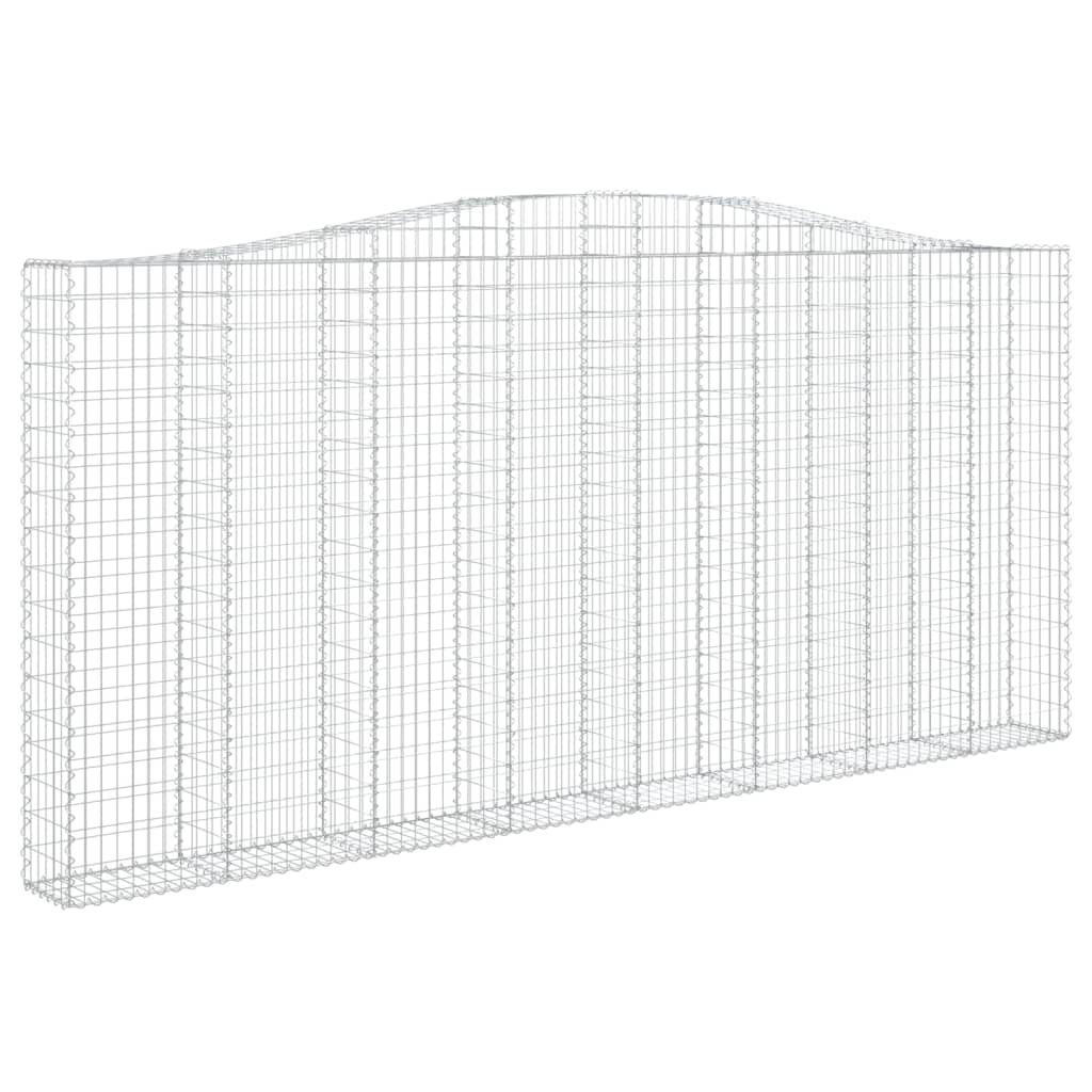 Gabion med høj bue 400x30x180/200 cm Galvaniseret jern