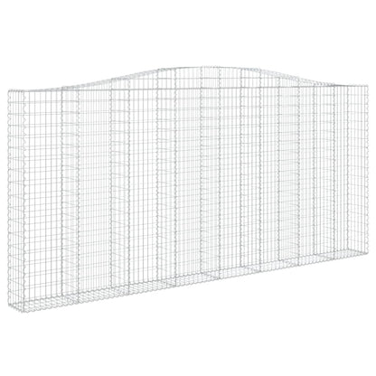 Gabion med høj bue 400x30x180/200 cm Galvaniseret jern