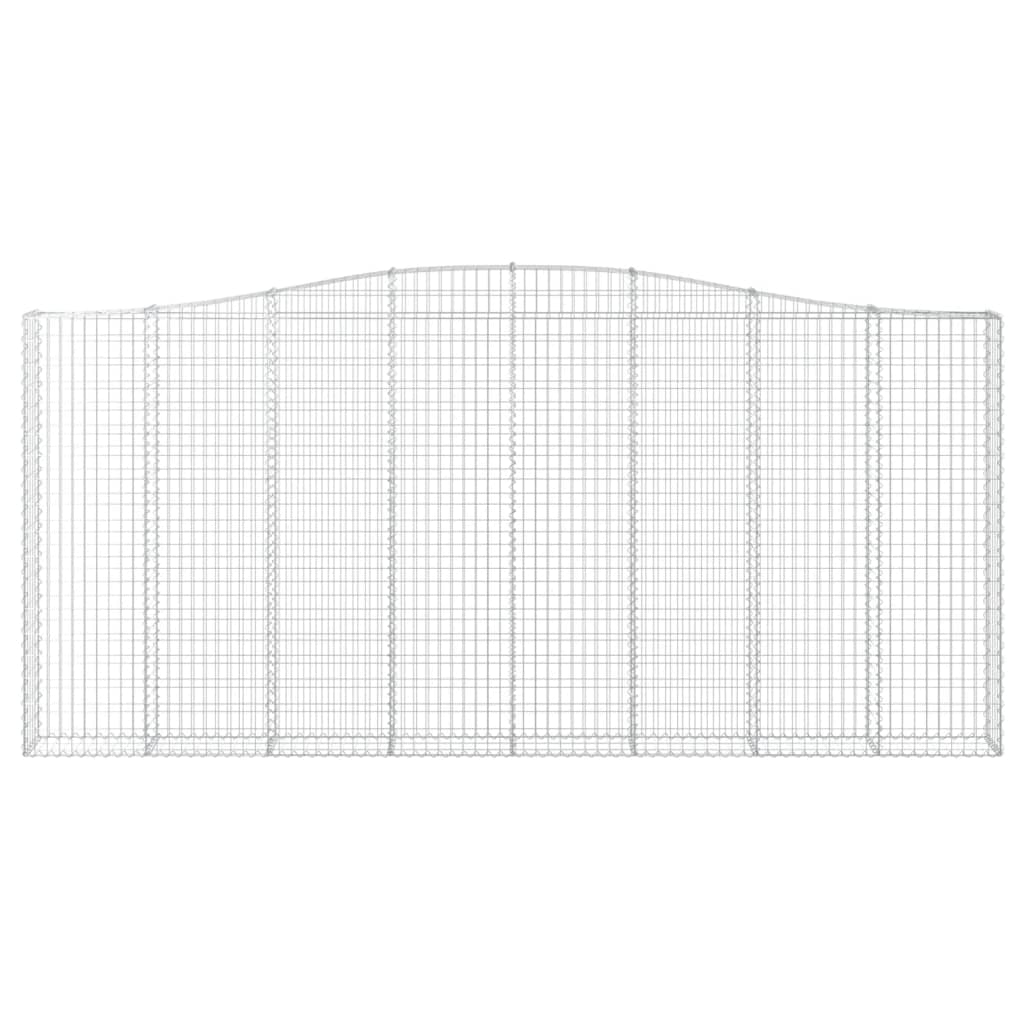Gabion med høj bue 400x30x180/200 cm Galvaniseret jern