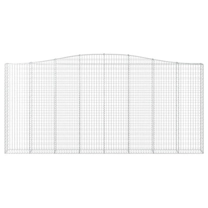 Gabion med høj bue 400x30x180/200 cm Galvaniseret jern