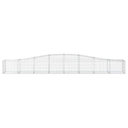 Gabione mit Hochbogen 400x50x40/60 cm Verzinktes Eisen