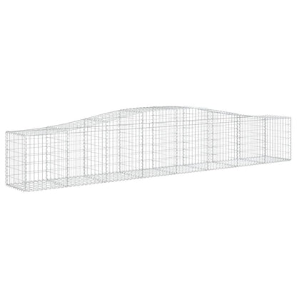 Gabione mit Hochbogen 400x50x60/80 cm Verzinktes Eisen