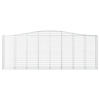 Gabione mit Hochbogen 400x50x140/160 cm Verzinktes Eisen