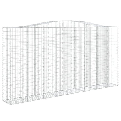 Gabione mit Hochbogen 400x50x200/220 cm Verzinktes Eisen