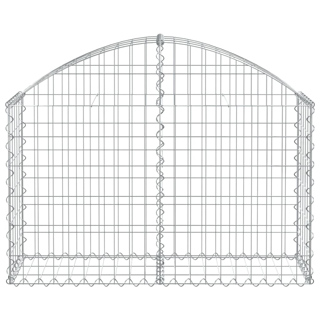 Gabione mit Hochbogen 100x30x60/80 cm Verzinktes Eisen