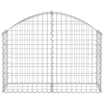 Gabione mit Hochbogen 100x30x60/80 cm Verzinktes Eisen