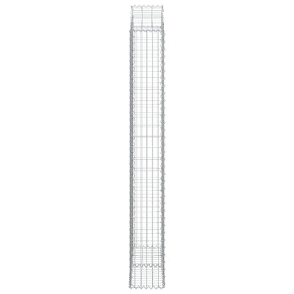 Gabione mit Hochbogen 100x30x220/240 cm Verzinktes Eisen