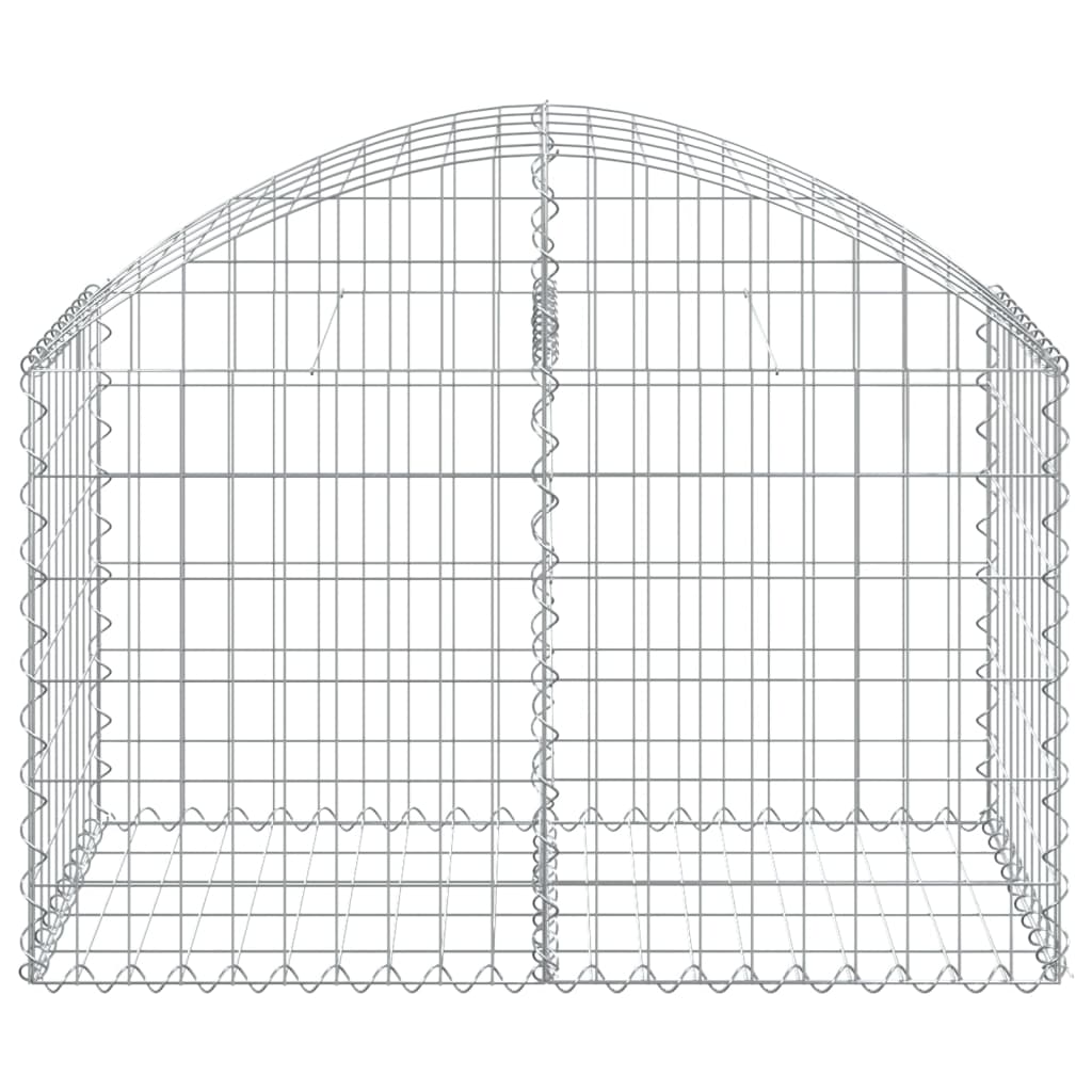 Gabione mit Hochbogen 100x50x60/80 cm Verzinktes Eisen