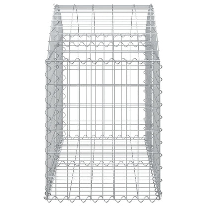 Gabione mit Hochbogen 100x50x60/80 cm Verzinktes Eisen